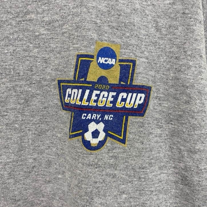 Champion　チャンピオン　NCAA　半袖プリントTシャツ　サッカー　灰色　ライトグレー　Mサイズ　古着