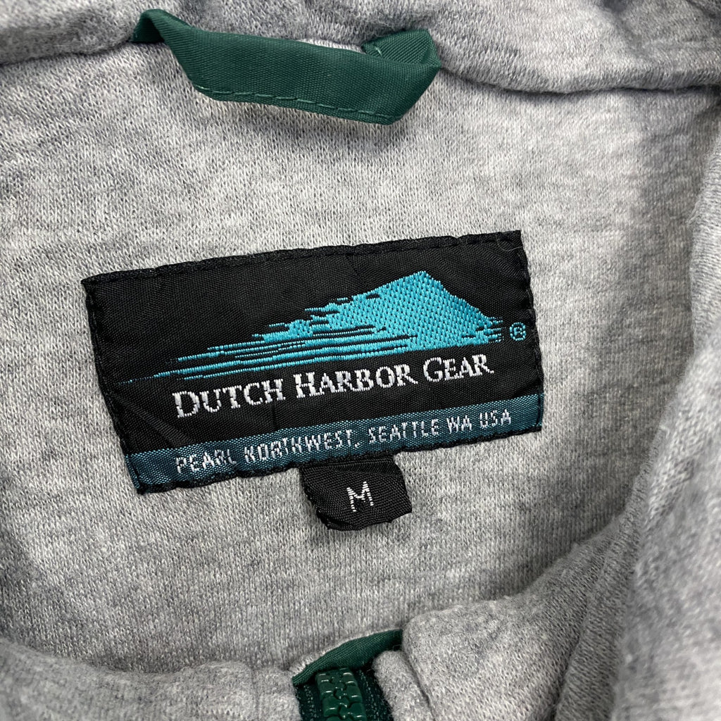 DUTCH HARBOR GEAR　フルジップナイロンジャケット　緑　グリーン　Mサイズ ウインドブレーカー ナイロンアウター メンズ 古着