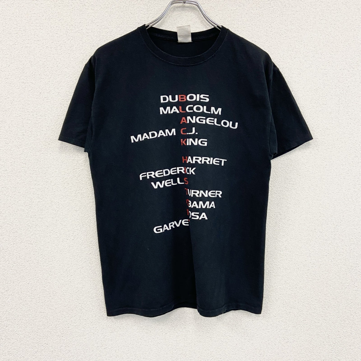 JERZEES　ジャージーズ　オバマ　半袖Tシャツ　偉人　BLACK HISTORY　黒　ブラック　Mサイズ　古着