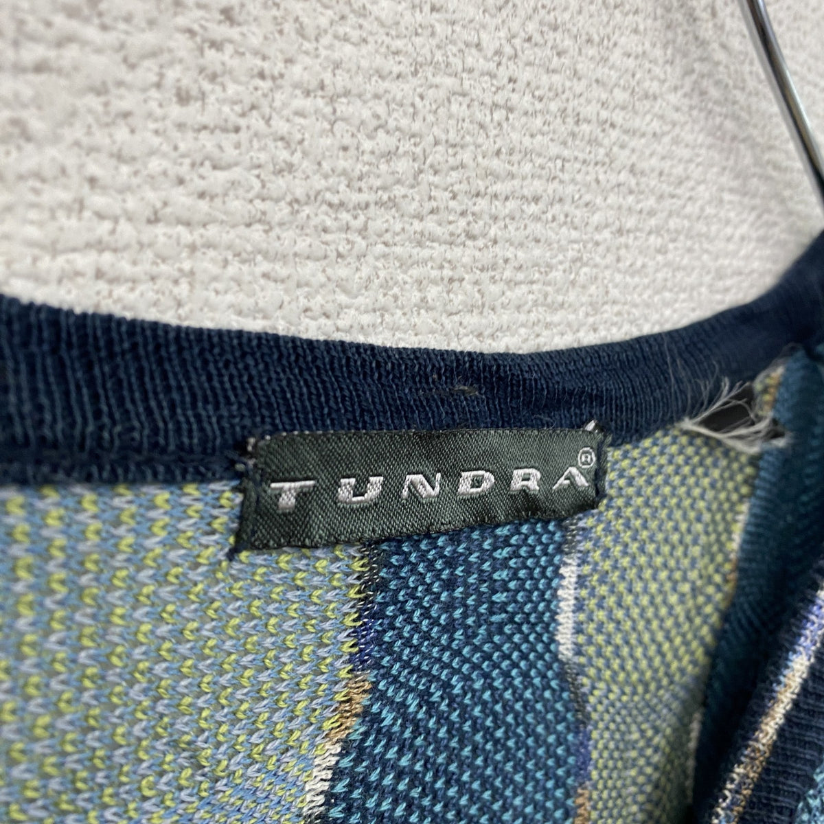 ～90s　TUNDRA　アクリルニットセーター　ヴィンテージ　総柄　マルチカラー　2XLTサイズ　古着