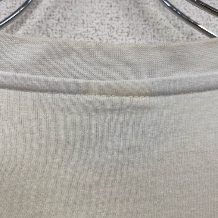 B&C　半袖ビッグプリントTシャツ　モナコ　街並み　クルーネック　白　ホワイト　ビッグシルエット　2XLサイズ　古着