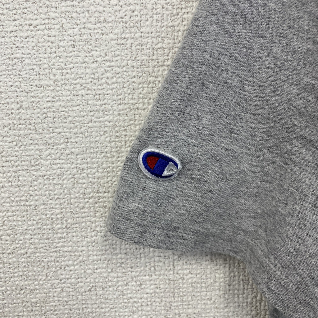 Champion　チャンピオン　NCAA　半袖プリントTシャツ　サッカー　灰色　ライトグレー　Mサイズ　古着