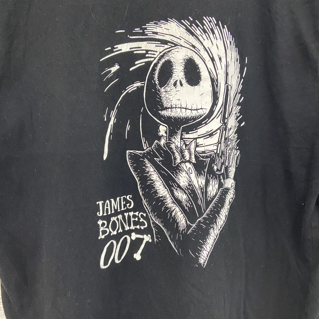 FK Official　ジャック・スケリントン　ナイトメア　Disney　ディズニー　半袖Tシャツ　黒　ブラック　Lサイズ　古着