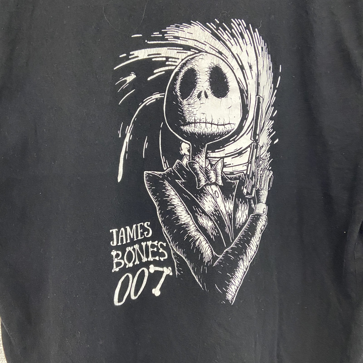 FK Official　ジャック・スケリントン　ナイトメア　Disney　ディズニー　半袖Tシャツ　黒　ブラック　Lサイズ　古着