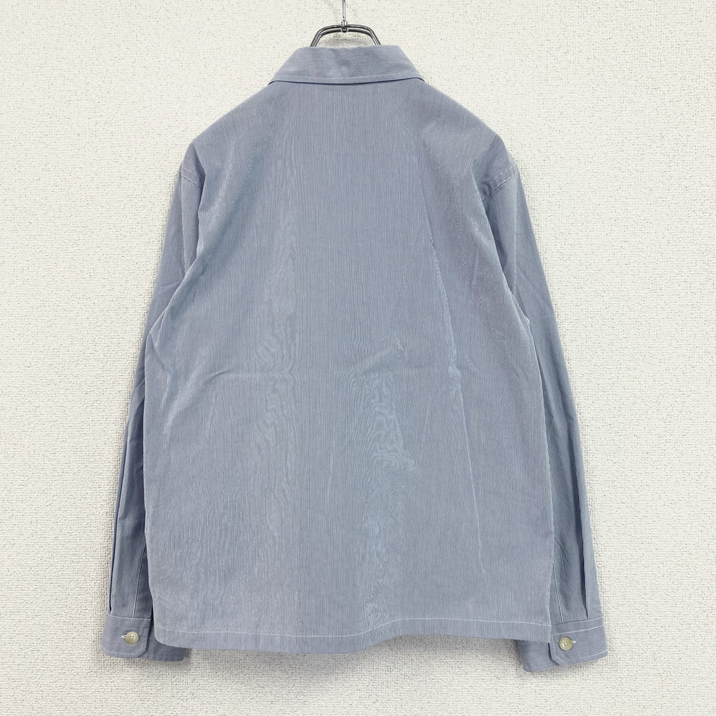 NEW YORKER　ニューヨーカー　長袖シャツジャケット　ストライプ　青　ブルー　Mサイズ　
