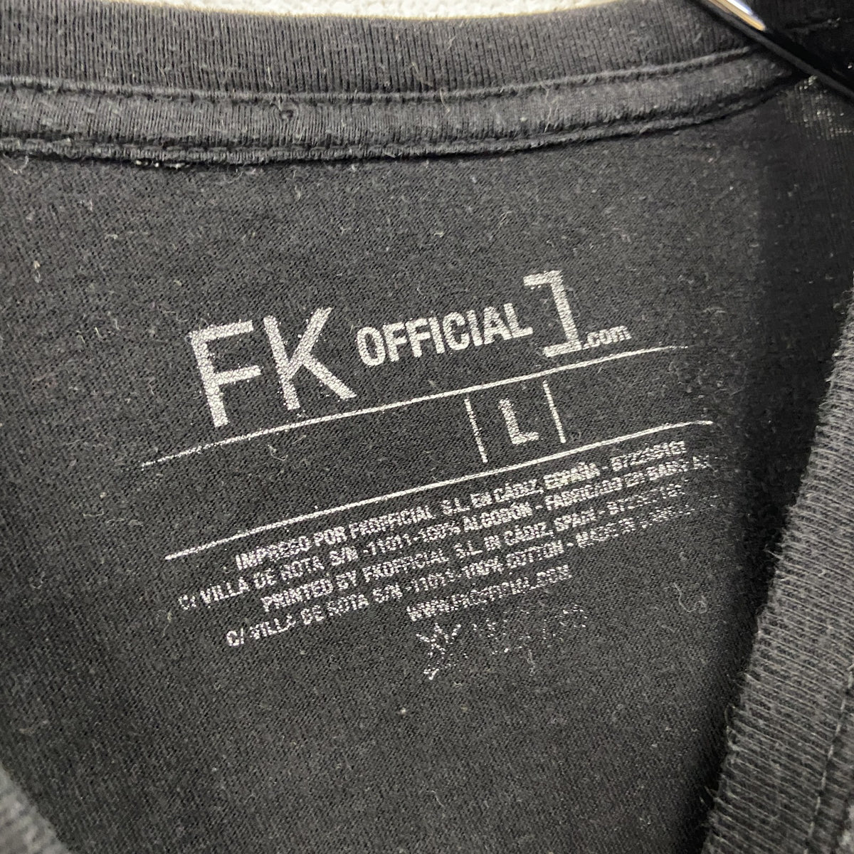 FK Official　ジャック・スケリントン　ナイトメア　Disney　ディズニー　半袖Tシャツ　黒　ブラック　Lサイズ　古着