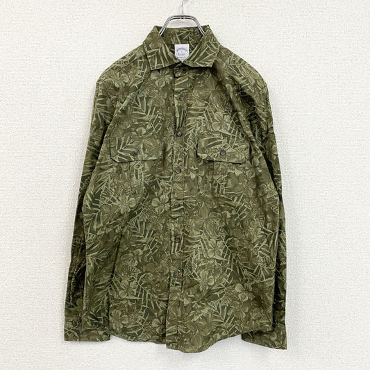 Brooks Brothers　ブルックスブラザーズ　長袖シャツ　総柄　緑　グリーン　Sサイズ