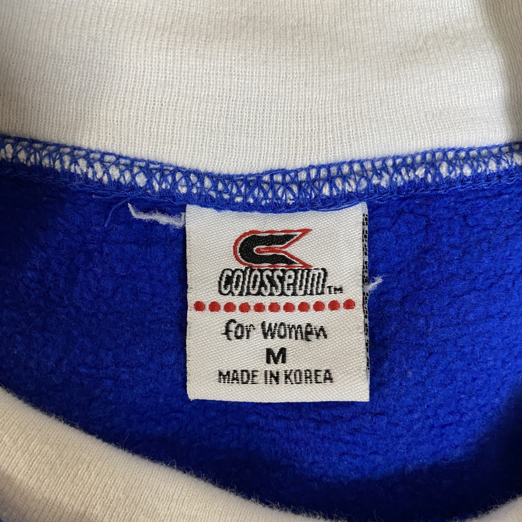 colosseum　DUKE　デューク大学　長袖カレッジ刺繍スウェット　トレーナー　二重襟　青　ブルー　秋冬服　Mサイズ　古着