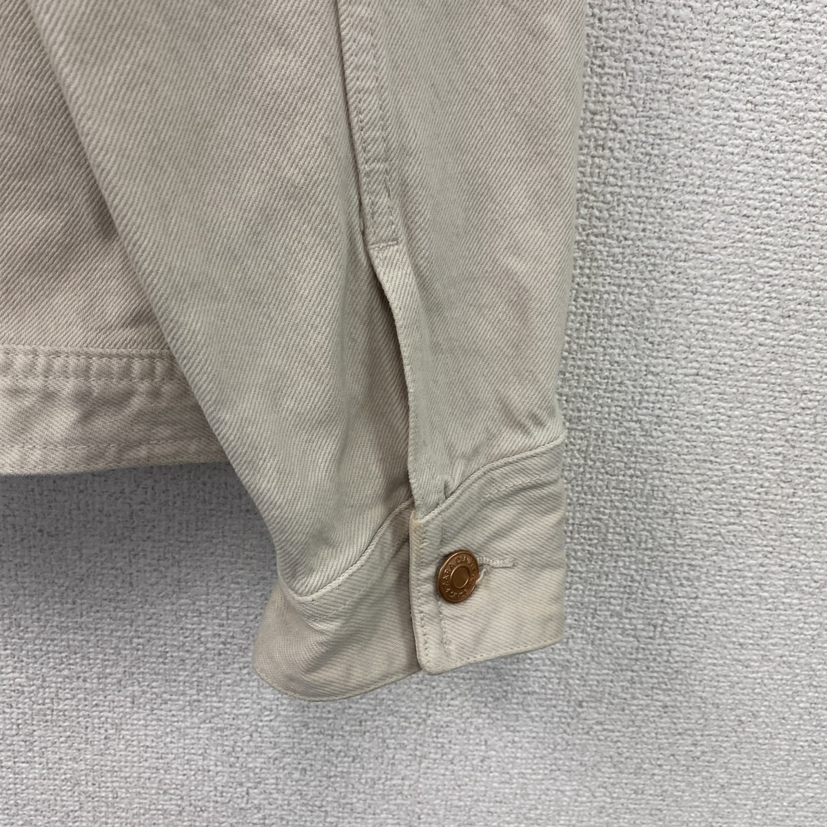ZARA　ザラ　デニムジャケット/Gジャン　アイボリー　Mサイズ　古着