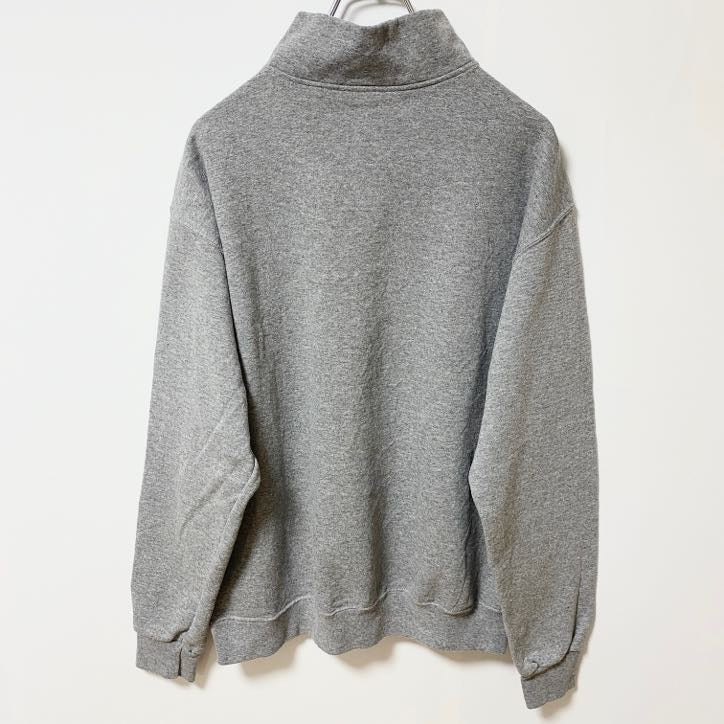 JERZEES ジャージーズ　長袖ハーフジップスウェット　トレーナー　グレー　灰色　ハイネック　秋冬服　Mサイズ　古着