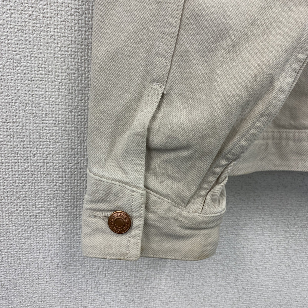ZARA　ザラ　デニムジャケット/Gジャン　アイボリー　Mサイズ　古着
