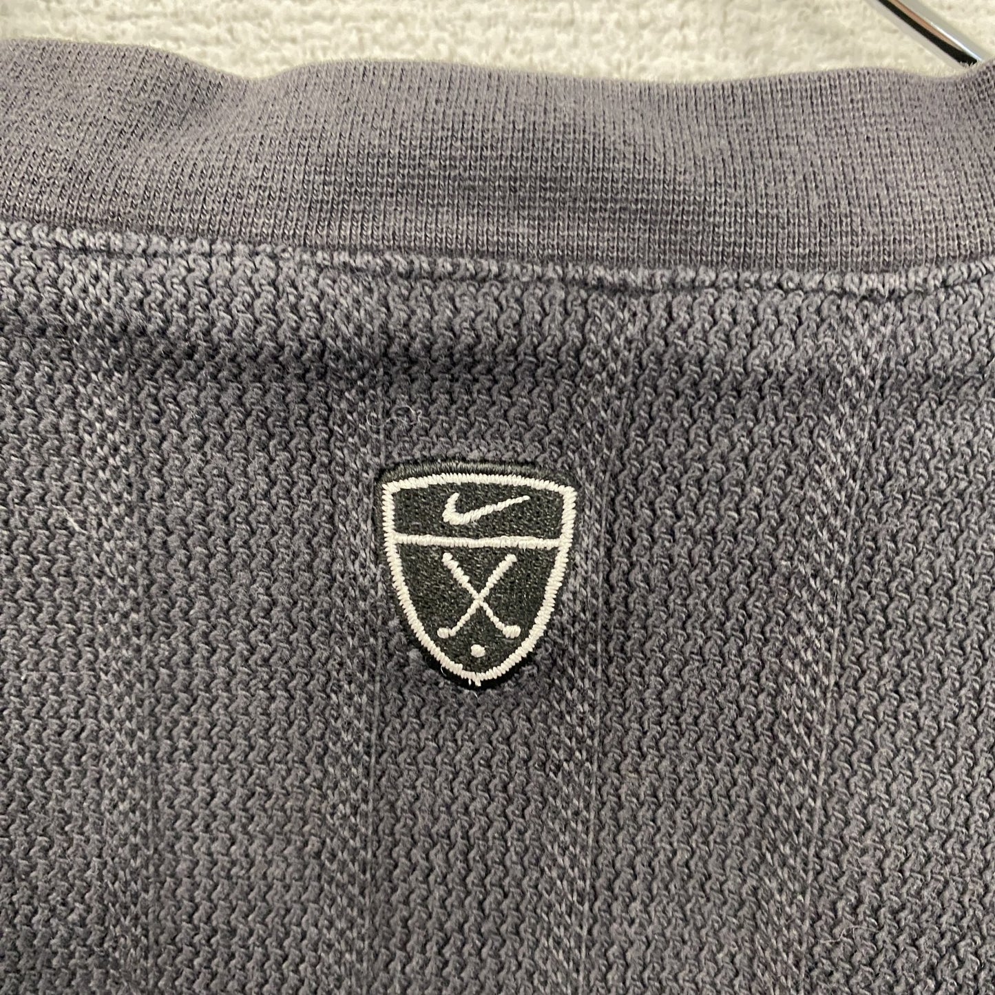 ～00s　NIKE　ナイキ　コットンニットベスト　ヴィンテージ　スウッシュ　ブラックフェード　ブラック　Lサイズ