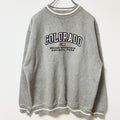 90s　COLORADO　長袖刺繍リンガースウェット　トレーナー　ロッキー山脈　グレー　灰色　ヴィンテージ　Mサイズ　古着
