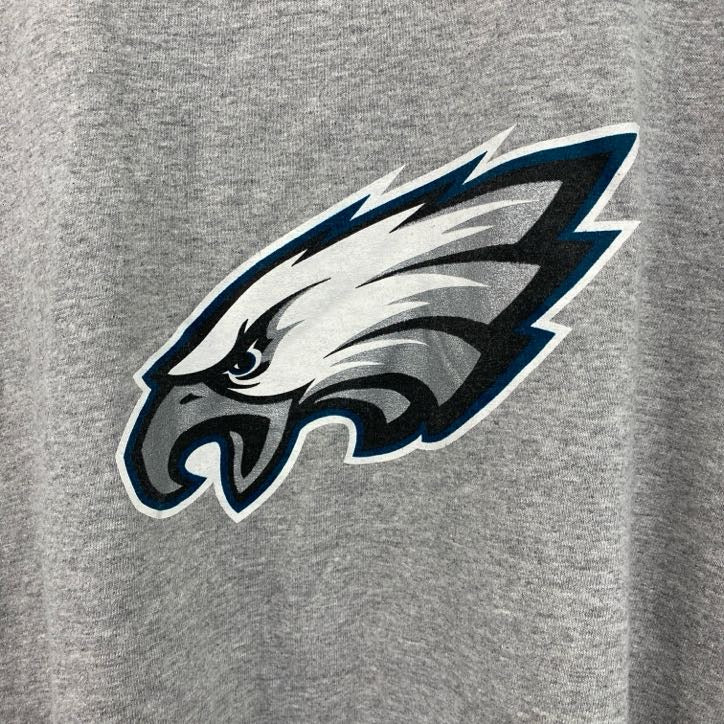 NFL　長袖プリントTシャツ　イーグルス　フットボール　スポーツ　灰色　ライトグレー　XLサイズ　古着