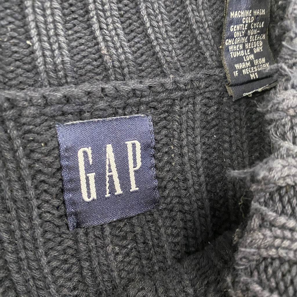 90s　OLD GAP　オールドギャップ　コットンニットセーター　紺タグ　ヴィンテージ　紺　ネイビー　Sサイズ　古着