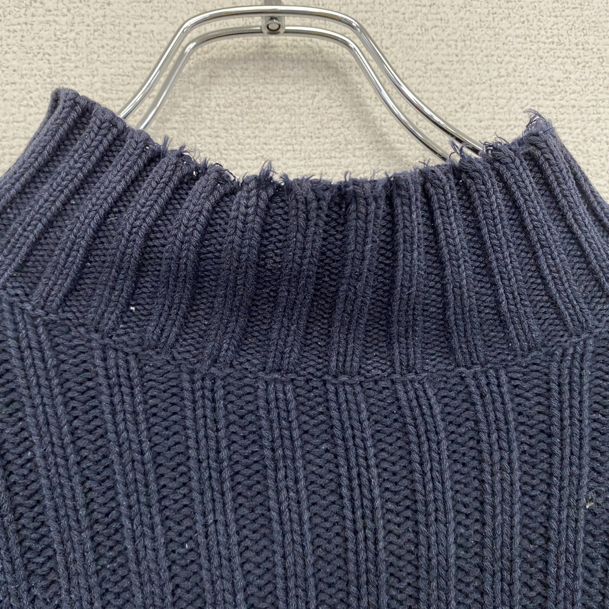 90s　OLD GAP　オールドギャップ　コットンニットセーター　紺タグ　ヴィンテージ　紺　ネイビー　Sサイズ　古着