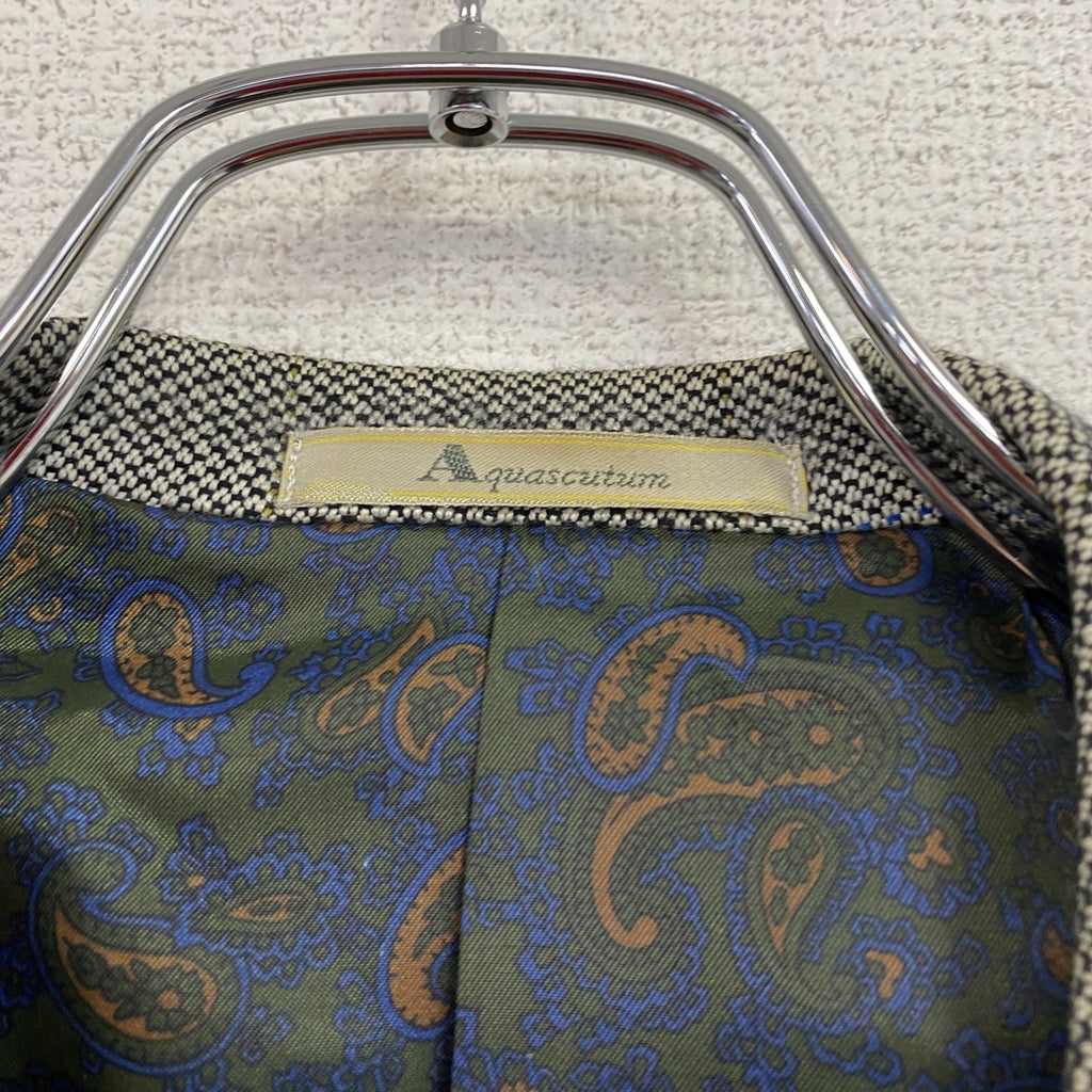 Aquascutum　アクアスキュータム　ダブルテーラードジャケット　灰色　グレー　94A5サイズ　古着