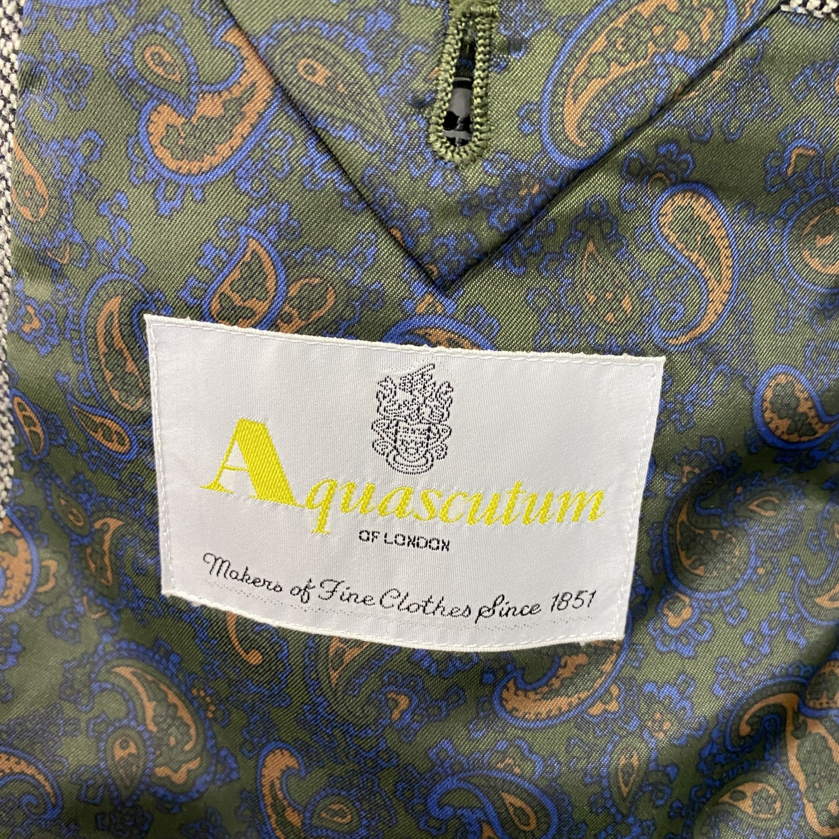 Aquascutum　アクアスキュータム　ダブルテーラードジャケット　灰色　グレー　94A5サイズ　古着