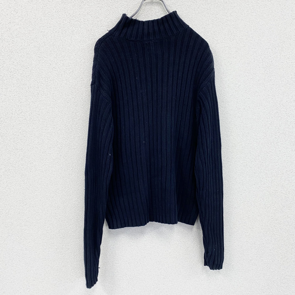 90s　OLD GAP　オールドギャップ　コットンニットセーター　紺タグ　ヴィンテージ　紺　ネイビー　Sサイズ　古着