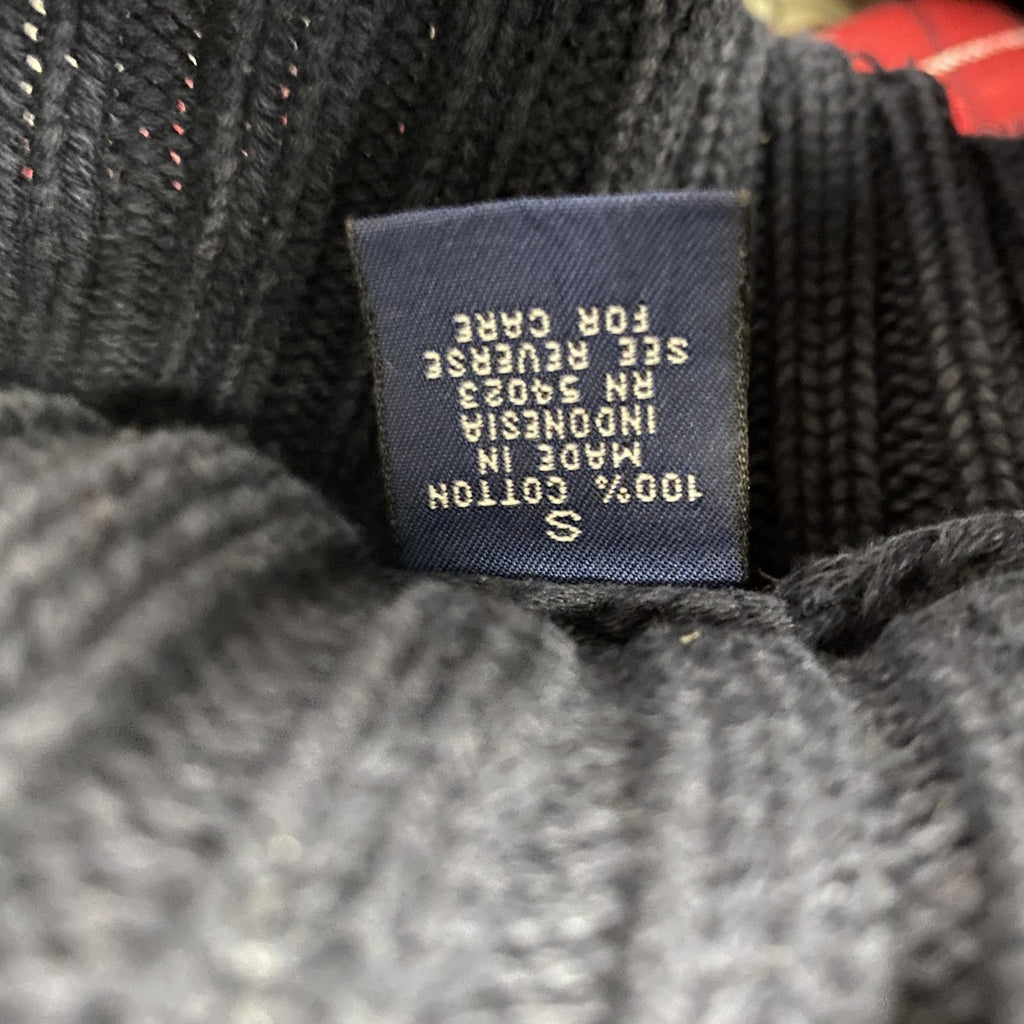 90s　OLD GAP　オールドギャップ　コットンニットセーター　紺タグ　ヴィンテージ　紺　ネイビー　Sサイズ　古着