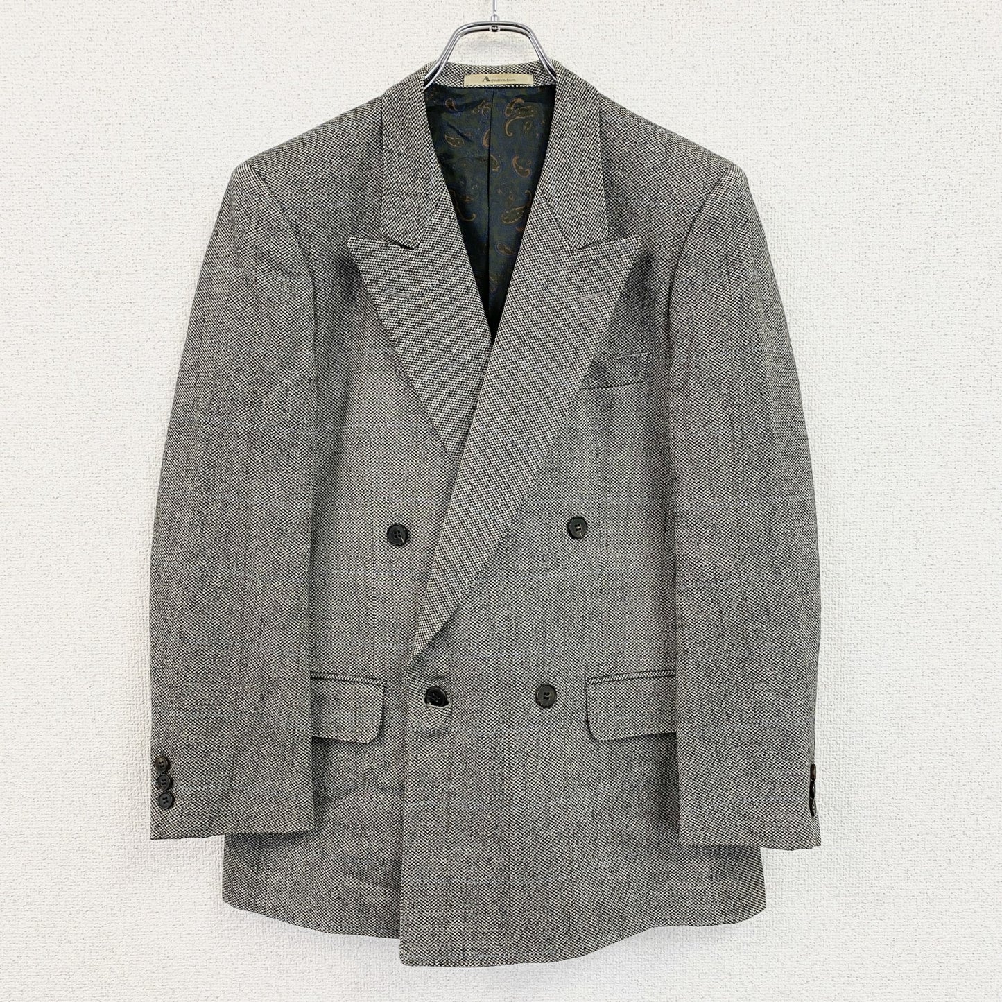 Aquascutum　アクアスキュータム　ダブルテーラードジャケット　グレー　94A5サイズ