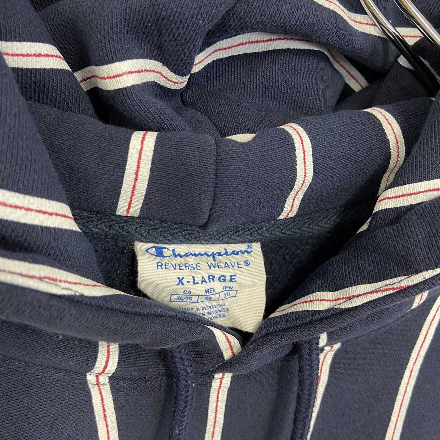 00s　champion　チャンピオン　リバースウィーブ　スウェットパーカー/フーディー　紺　ネイビー　XLサイズ
