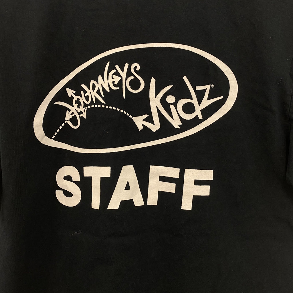 adidas　アディダス　半袖プリントTシャツ　STAFF　カジュアルデザイン　レトロ　ブラック　黒　Sサイズ　古着