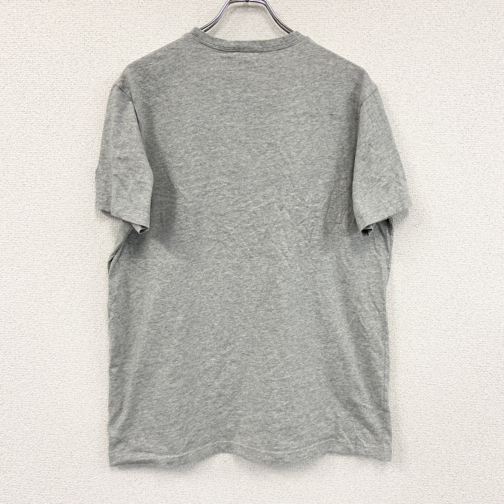 Mickey Mouse　ミッキーマウス　半袖キャラクターTシャツ　フロッキープリント　灰色　グレー　XLサイズ　古着