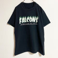 半袖ロゴプリントTシャツ　バックプリント　クルーネック　FALCONS　背番号　黒　ブラック　春夏服　古着