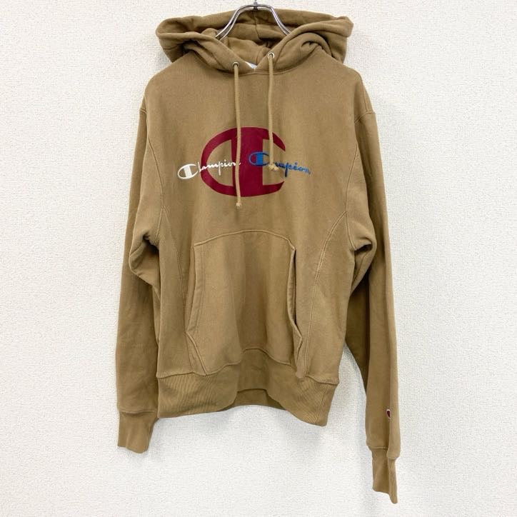 古着 used　00s　champion　チャンピオン　リバースウィーブ　スウェットパーカー/フーディー　ベージュ　Sサイズ