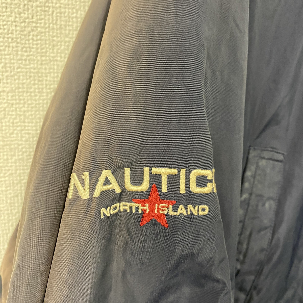 NAUTICA　ノーティカ　フルジップナイロンジャケット　紺　ネイビー　Sサイズ　古着