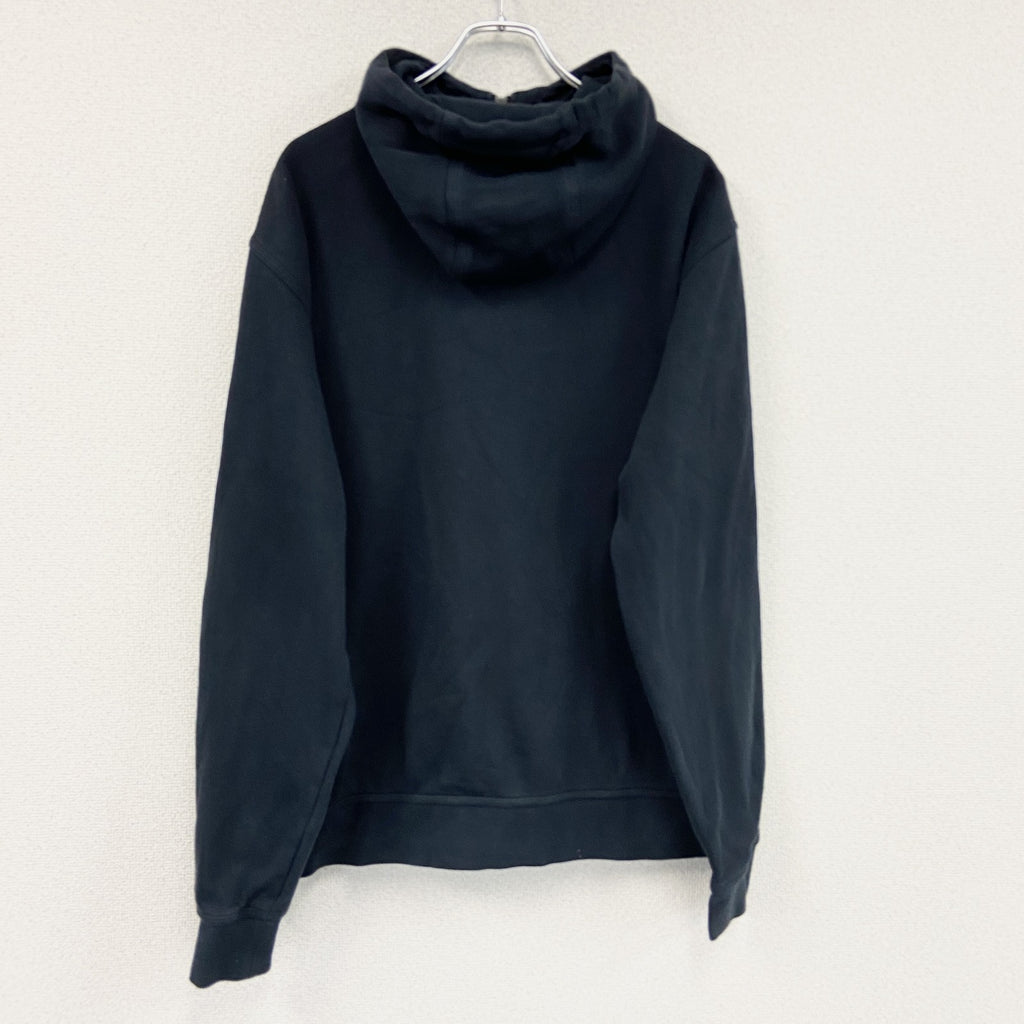 NIKE　ナイキ　フルジップスウェットパーカー/フーディー　ハイネック　スウッシュ　黒　ブラック　2XLサイズ トレーナー スウェットトップス フード付き 古着