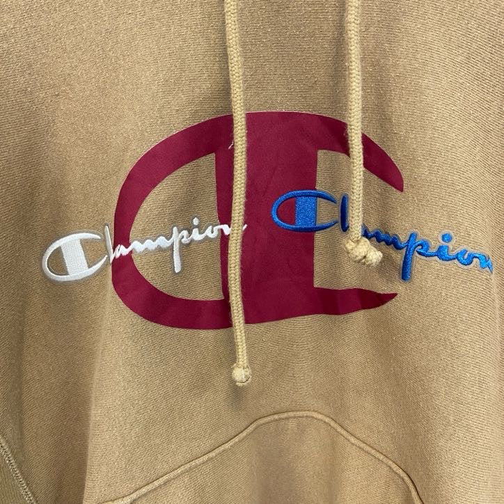 古着 used　00s　champion　チャンピオン　リバースウィーブ　スウェットパーカー/フーディー　ベージュ　Sサイズ