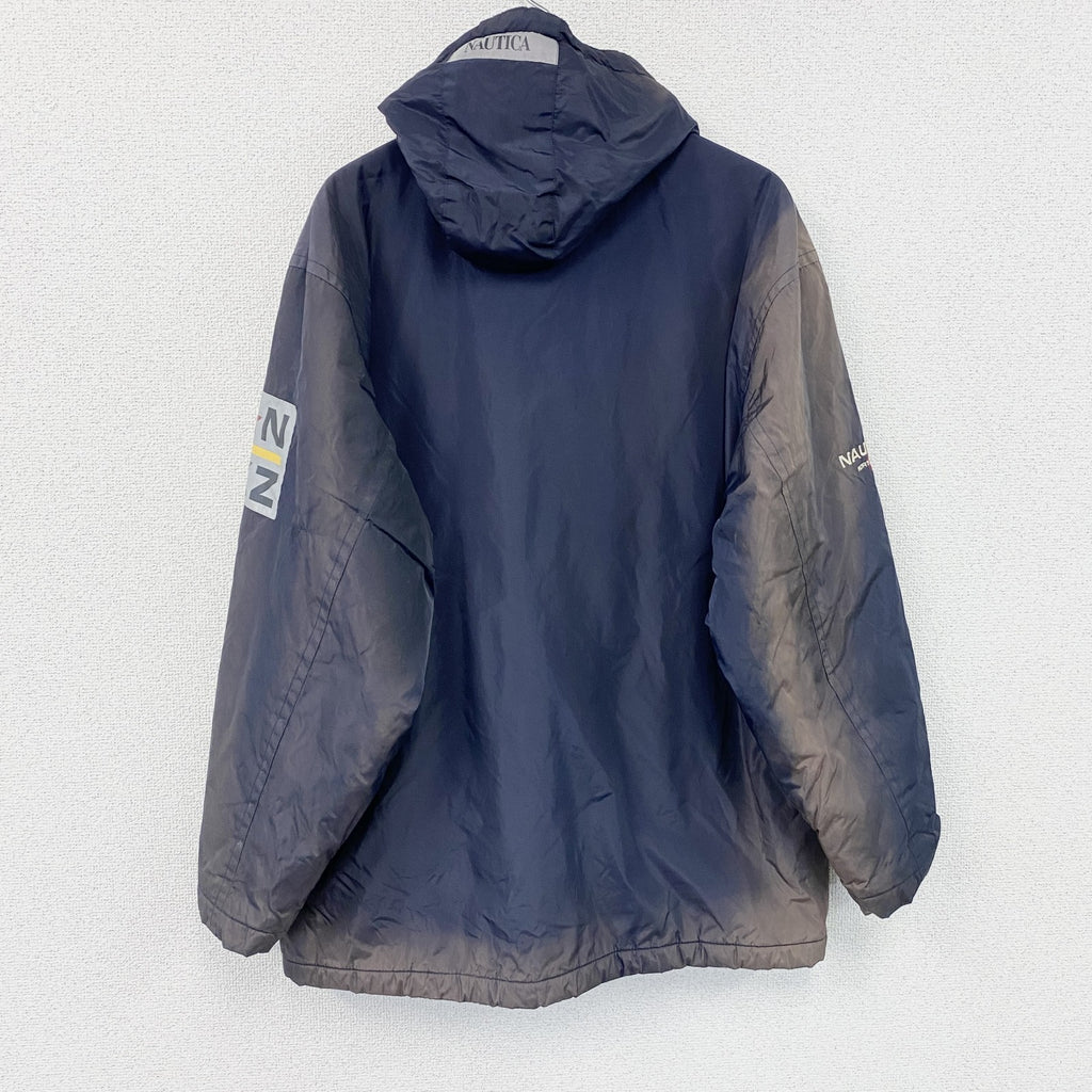NAUTICA　ノーティカ　フルジップナイロンジャケット　紺　ネイビー　Sサイズ　古着