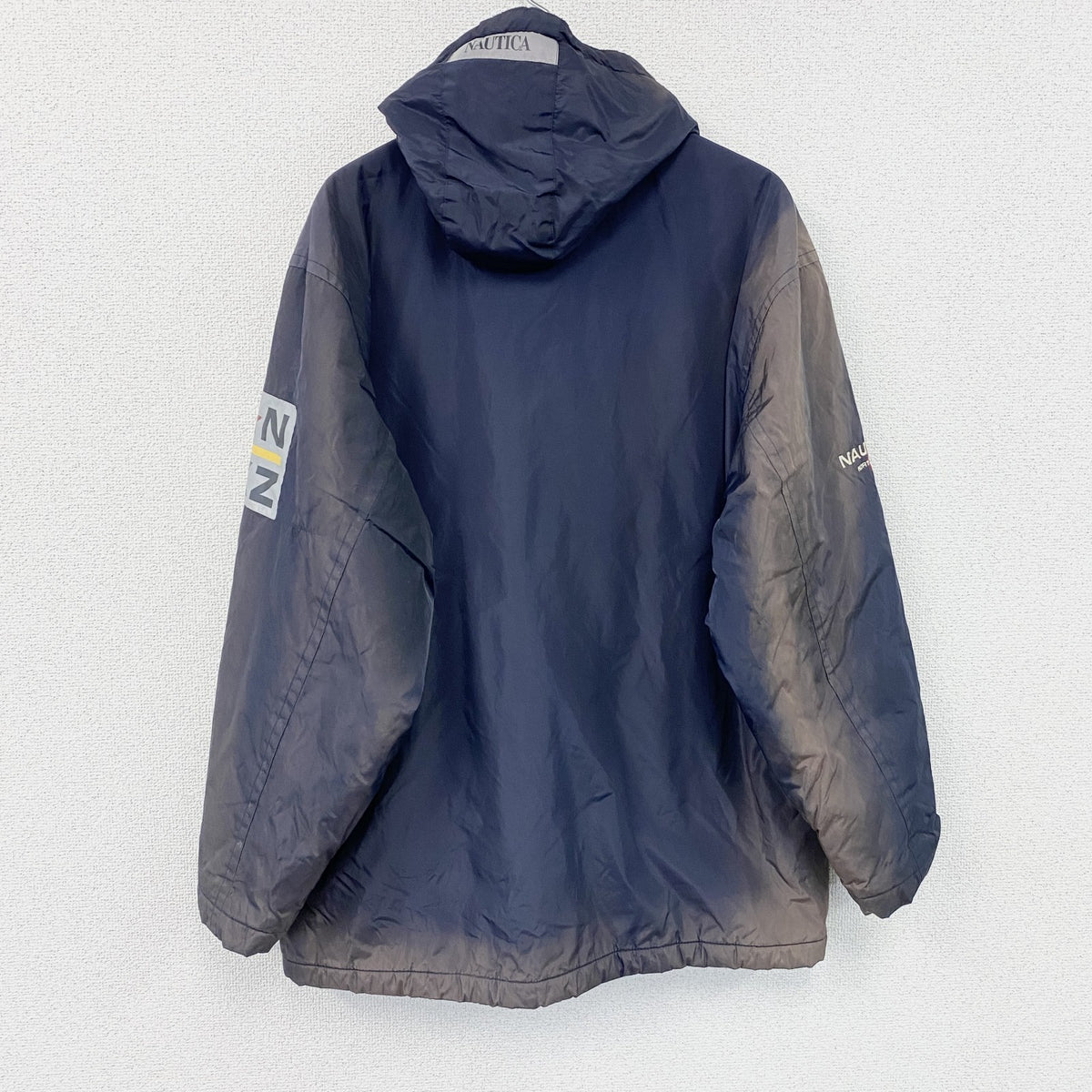 NAUTICA　ノーティカ　フルジップナイロンジャケット　紺　ネイビー　Sサイズ　古着