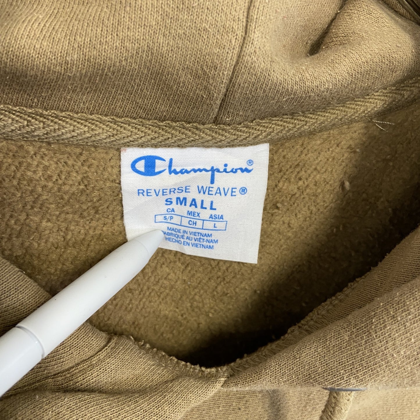 古着 used　00s　champion　チャンピオン　リバースウィーブ　スウェットパーカー/フーディー　ベージュ　Sサイズ