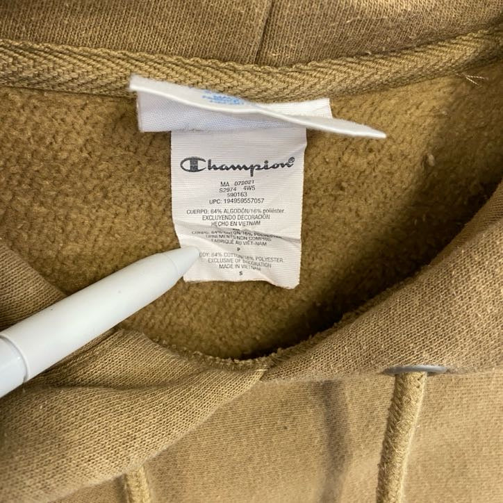 古着 used　00s　champion　チャンピオン　リバースウィーブ　スウェットパーカー/フーディー　ベージュ　Sサイズ