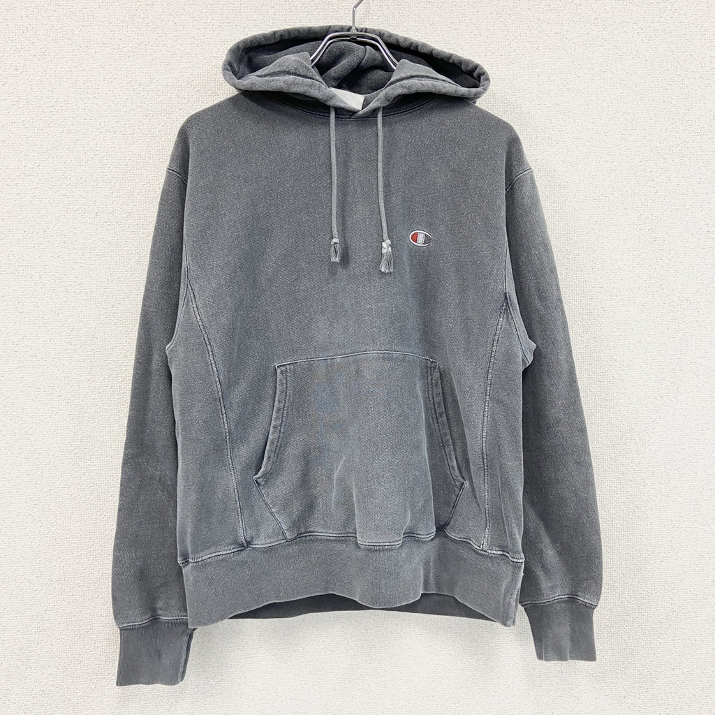 Champion　チャンピオン　リバースウィーブ　スウェットパーカー/フーディー　灰色　グレー　Mサイズ トレーナー スウェットトップス フード付き 古着