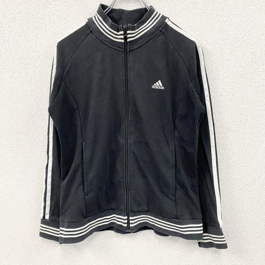 00s　adidas　アディダス　トラックジャケット/ジャージ　パフォーマンスロゴ　ヴィンテージ　黒　ブラック　Mサイズ