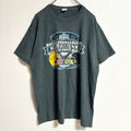 GILDAN　ギルダン　半袖プリントTシャツ　バックプリント　アメフト　スポーツ　グレー　灰色　春夏服　Lサイズ　古着