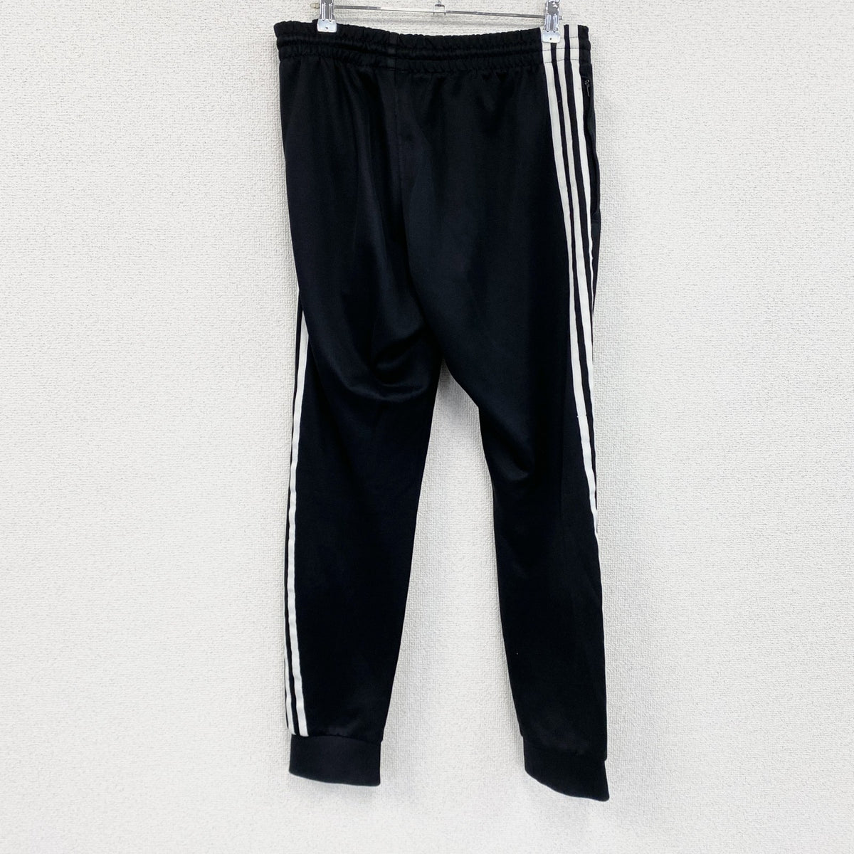 adidas　アディダス　トラックパンツ/ジャージパンツ　トレフォイルロゴ　黒　ブラック　古着