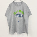 TEAM APPAREL　NFL　SEAHAWKS　半袖プリントTシャツ　アーチプリント　5連プリント　灰色　グレー　XLサイズ　古着