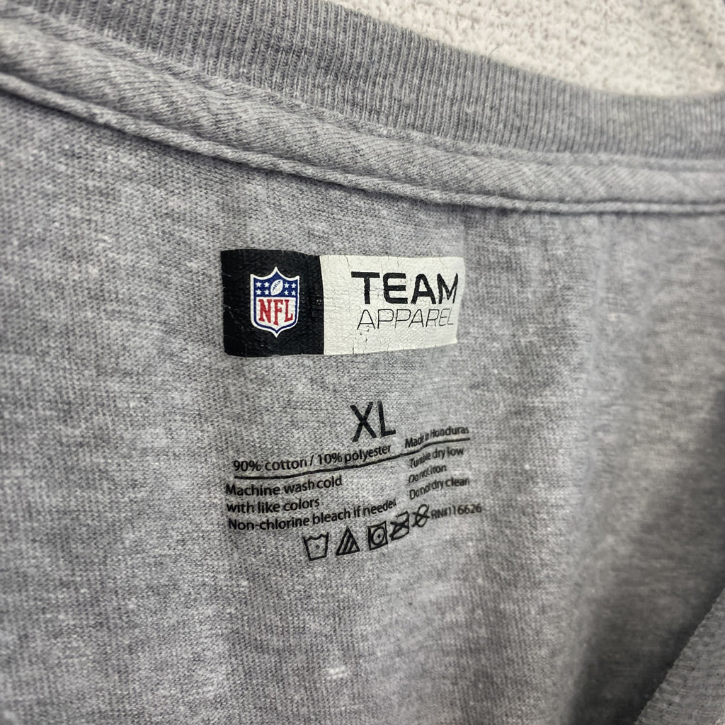TEAM APPAREL　NFL　SEAHAWKS　半袖プリントTシャツ　アーチプリント　5連プリント　灰色　グレー　XLサイズ　古着