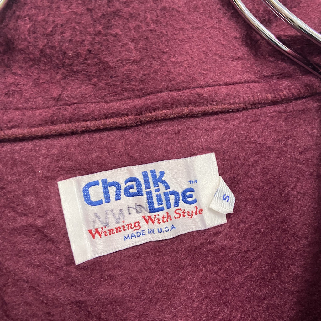 ～90s　Chalk Line　ハーフジップフリースジャケット/ボアジャケット　ヴィンテージ　ワインレッド　Sサイズ　古着
