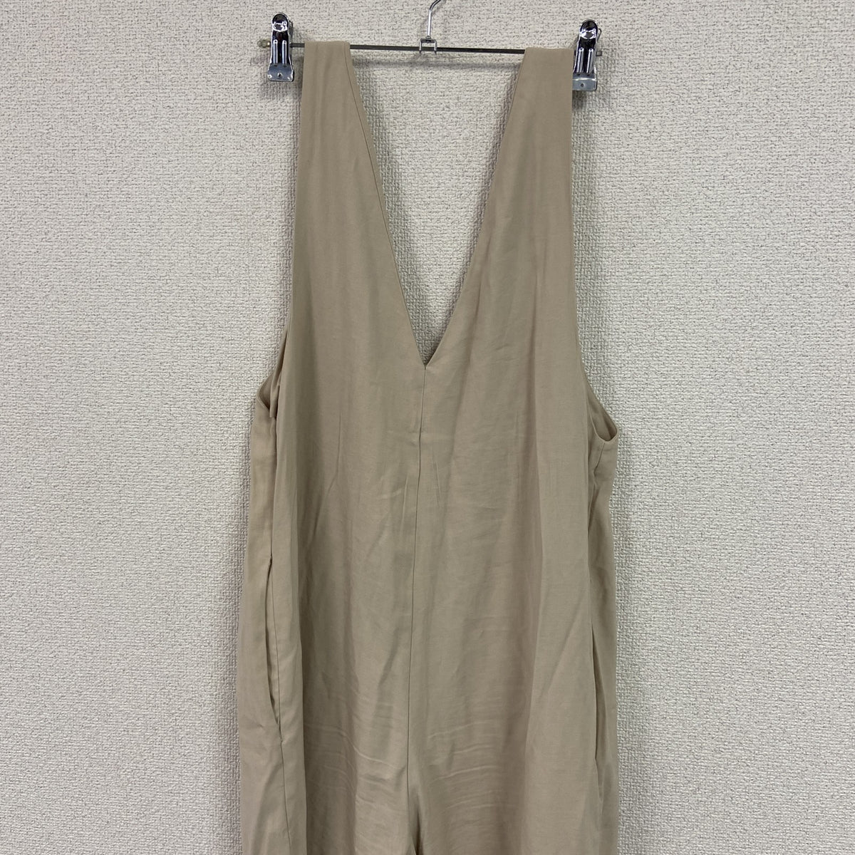 ZARA　ザラ　ダーツディティールオーバーオール/つなぎ　ベージュ　24サイズ　古着