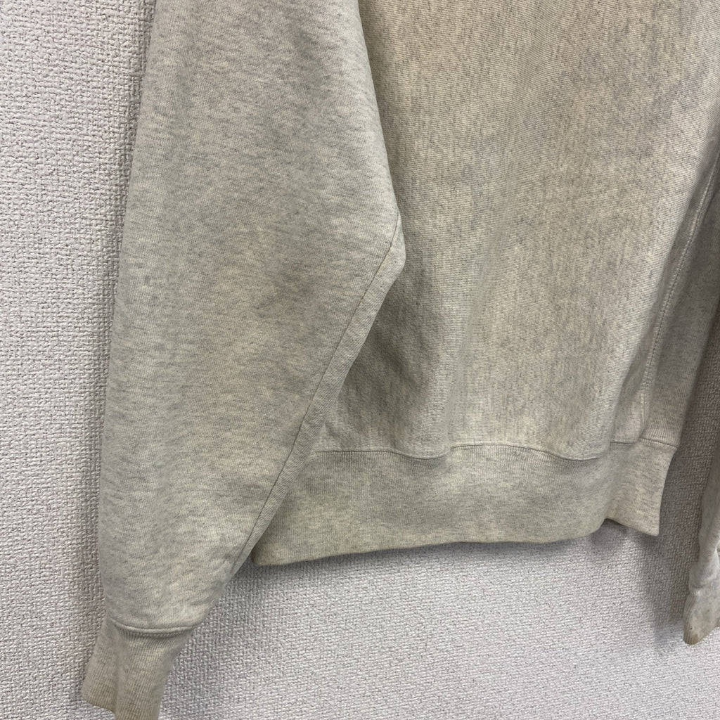Champion　チャンピオン　リバースウィーブ　スウェットパーカー/フーディー　刺繍ロゴ　ワンポイント　霜降りグレー　XSサイズ トレーナー スウェットトップス フード付き 古着