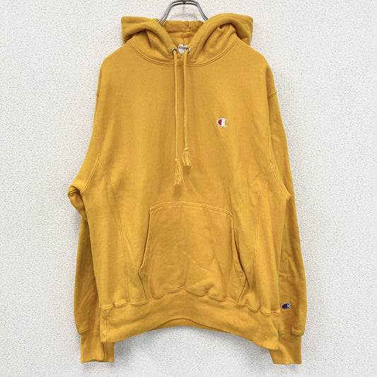 00s　champion　チャンピオン　リバースウィーブ　スウェットパーカー/フーディー　黄色　イエロー　Mサイズ