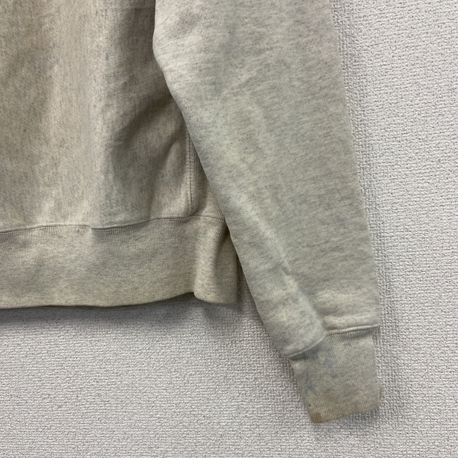 Champion　チャンピオン　リバースウィーブ　スウェットパーカー/フーディー　刺繍ロゴ　ワンポイント　霜降りグレー　XSサイズ トレーナー スウェットトップス フード付き 古着