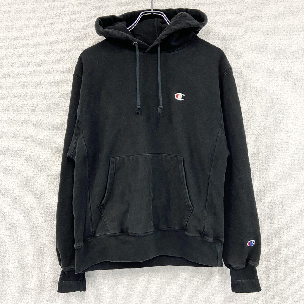 Champion　チャンピオン　リバースウィーブ　スウェットパーカー/フーディー　黒　ブラック　Mサイズ トレーナー スウェットトップス フード付き 古着
