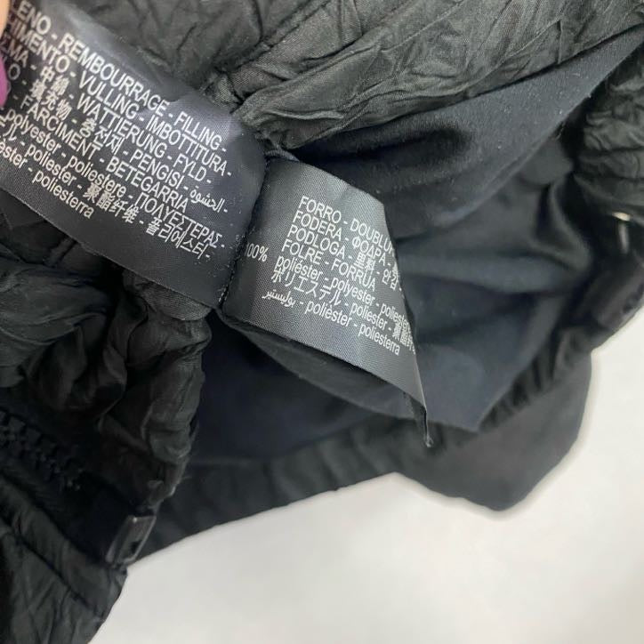 ZARA　ザラ　フルジップ中綿パフジャケット　黒　ブラック　Lサイズ　古着